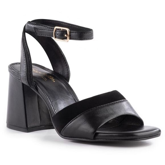 Seychelles Shoes - Seychelles Womens Altar Black Mixed Media Leather Block Heel Shoes New